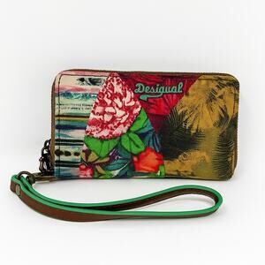 Desigual Zip Around Tropical Print Wallet